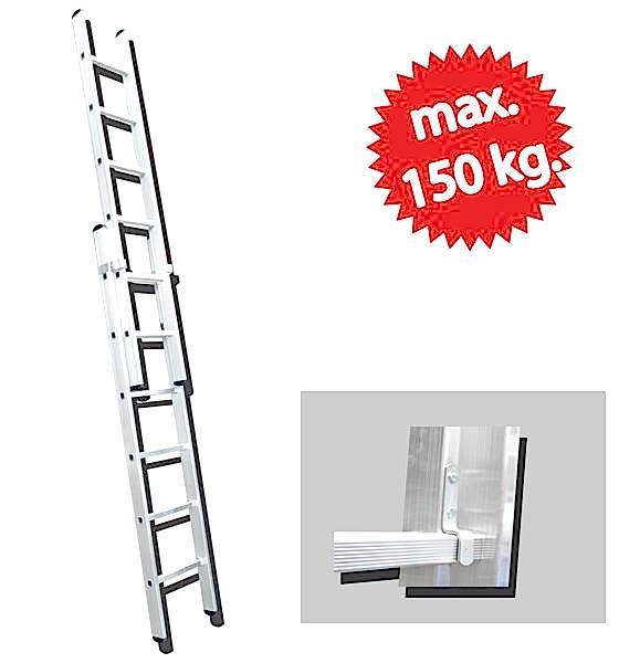 İKİ PARÇALI ALÜMİNYUM SÜRGÜLÜ MERDİVEN (PTT)