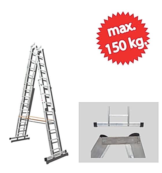 A TİPİ ÇİFT SÜRGÜLÜ ALÜMİNYUM MERDİVEN